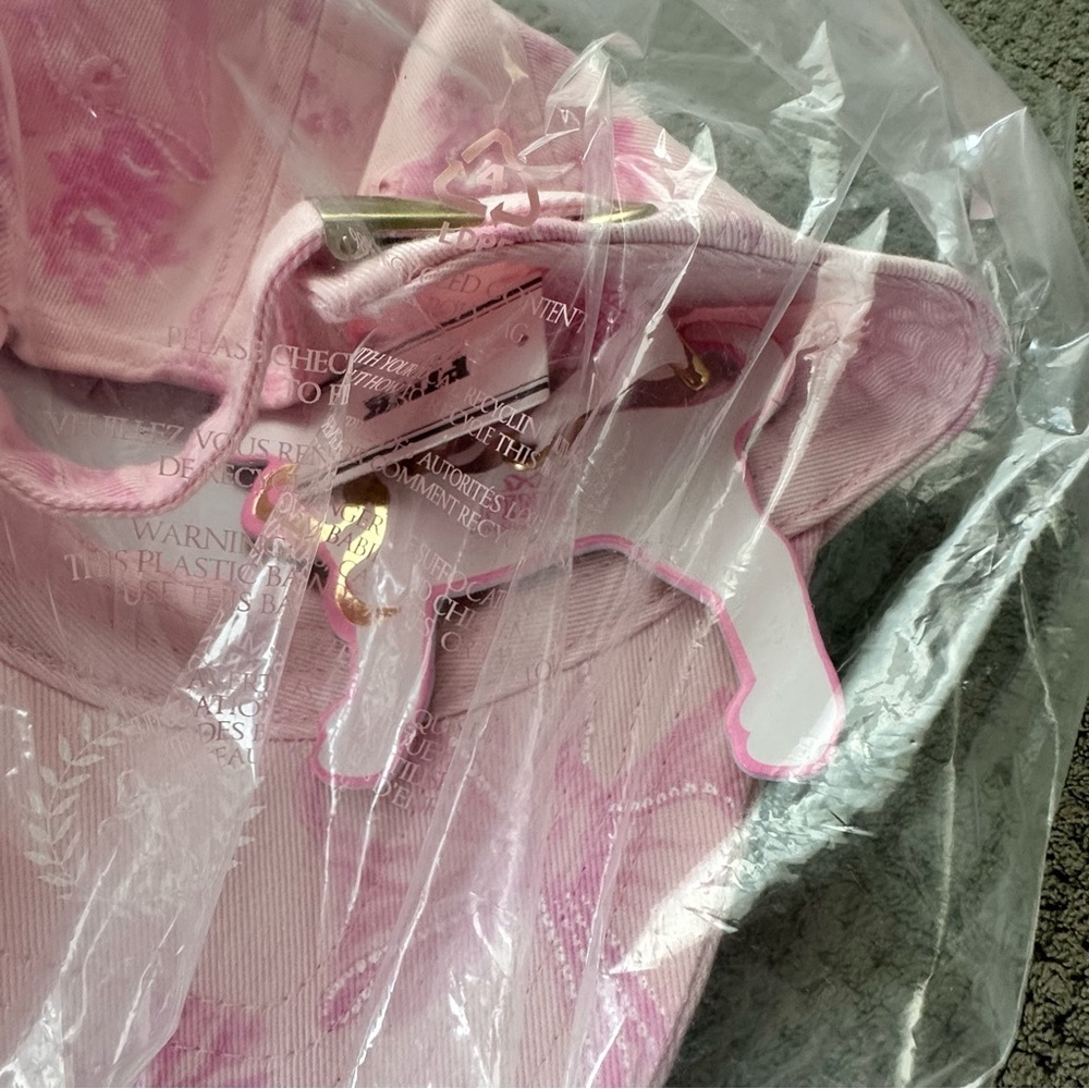 Love Shack Fancy x Pink Victoria Secret Bow Blush Pink Rhinestones Baseball Hat - Picture 9 of 9